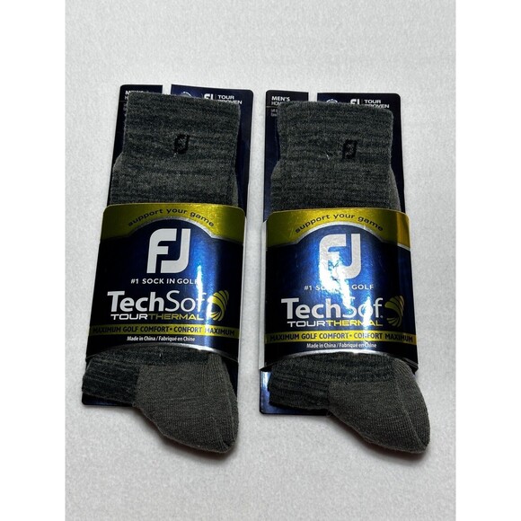 Bundle MENS SIZE 7-12 FOOTJOY TECHSOF TOUR THERMAL WOOL BLEND CALF SOCKS New - Picture 1 of 6